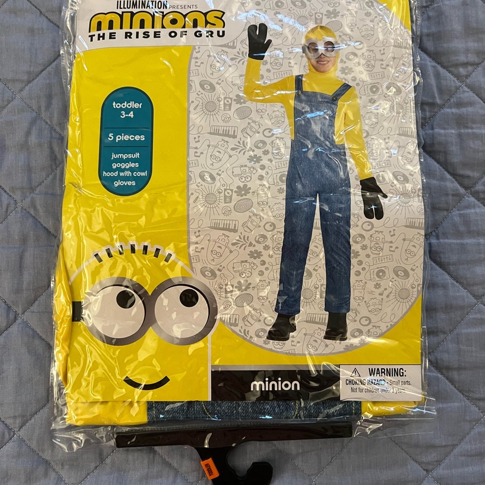 Party City Minions Costume for Kids - Yellow and Blue
